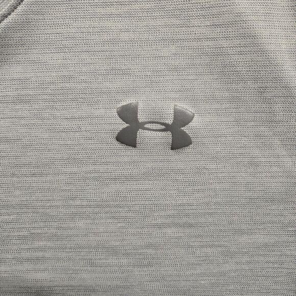 3 Under Armour T Shirt Men's Medium UA Collegiate Branded Red/ 2 V Neck Gym Gray - Picture 16 of 16